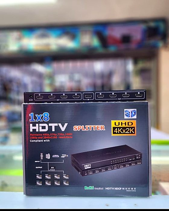 1x8 HDTV Splitter (8 in One HDMI Splitter)
